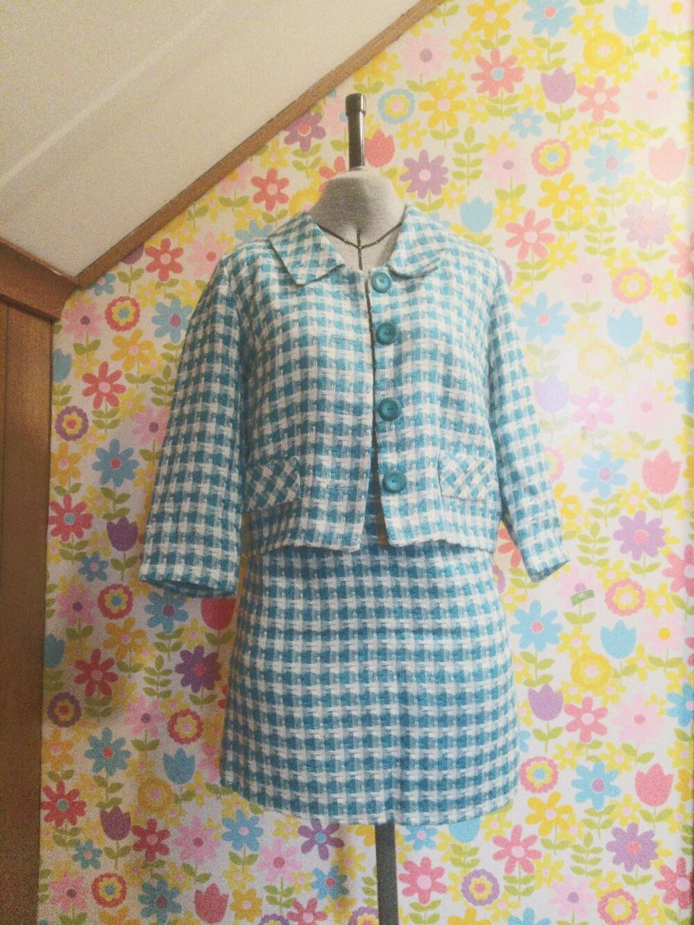Vintage Clueless Style Plaid Coord Set
